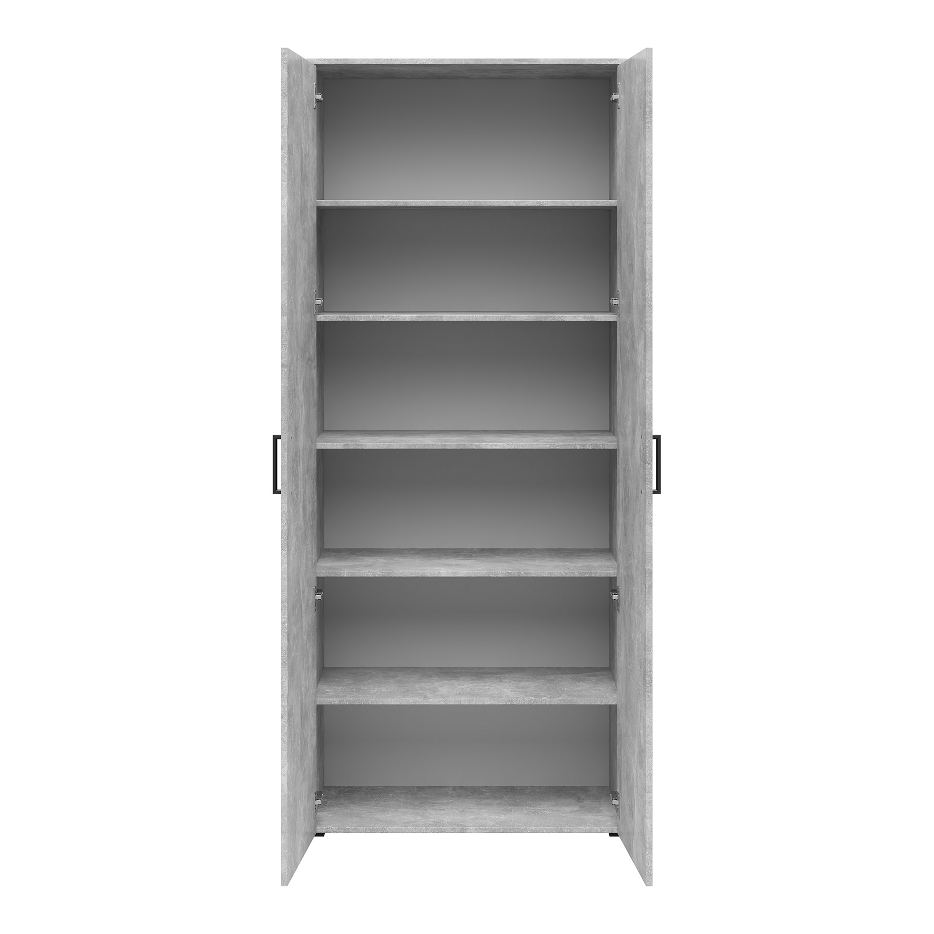 Drehtürenschrank - Betonoptik - Breite 80 cm
