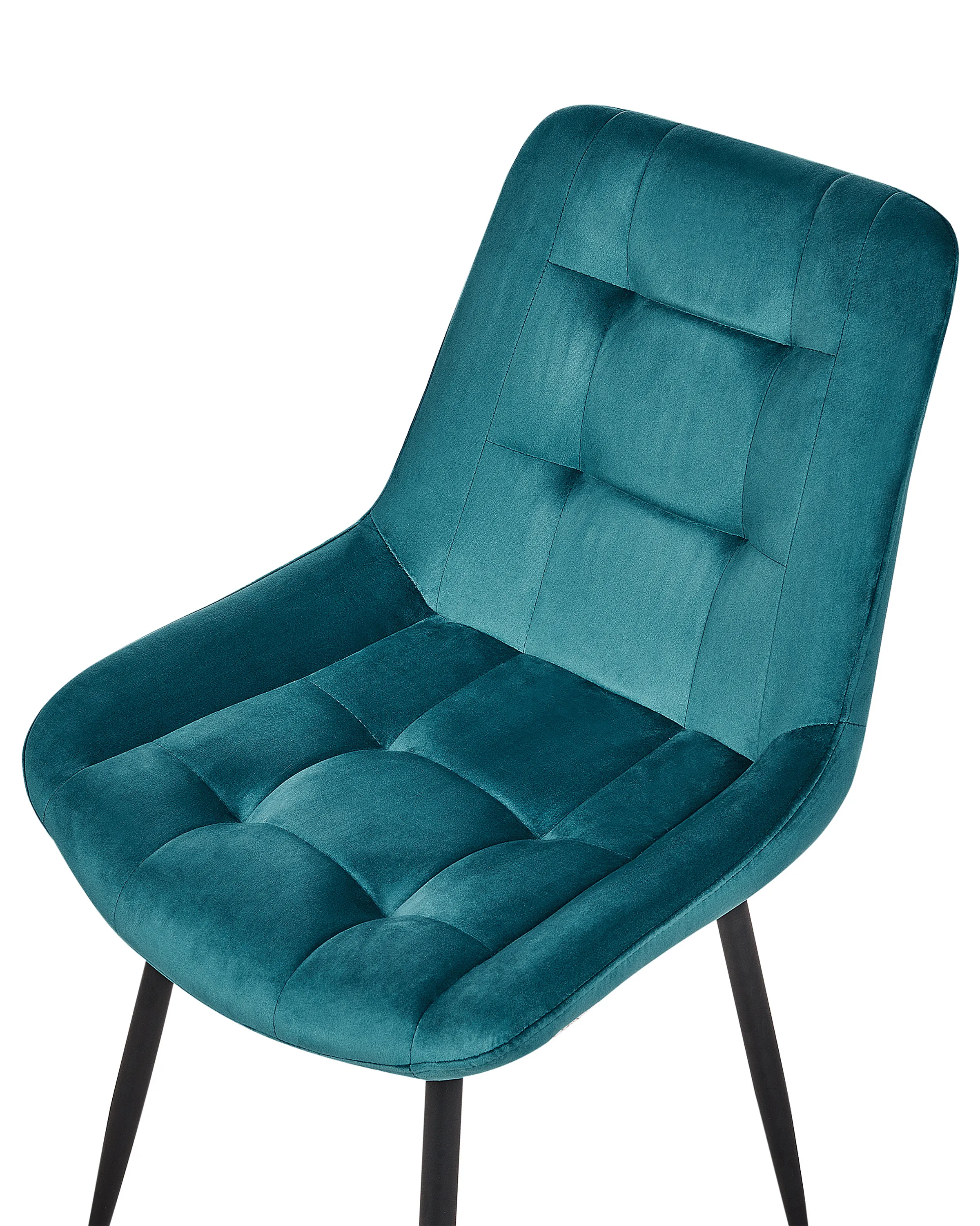 Set van 2 eetkamerstoelen MELROSE Fluweel Turquoise