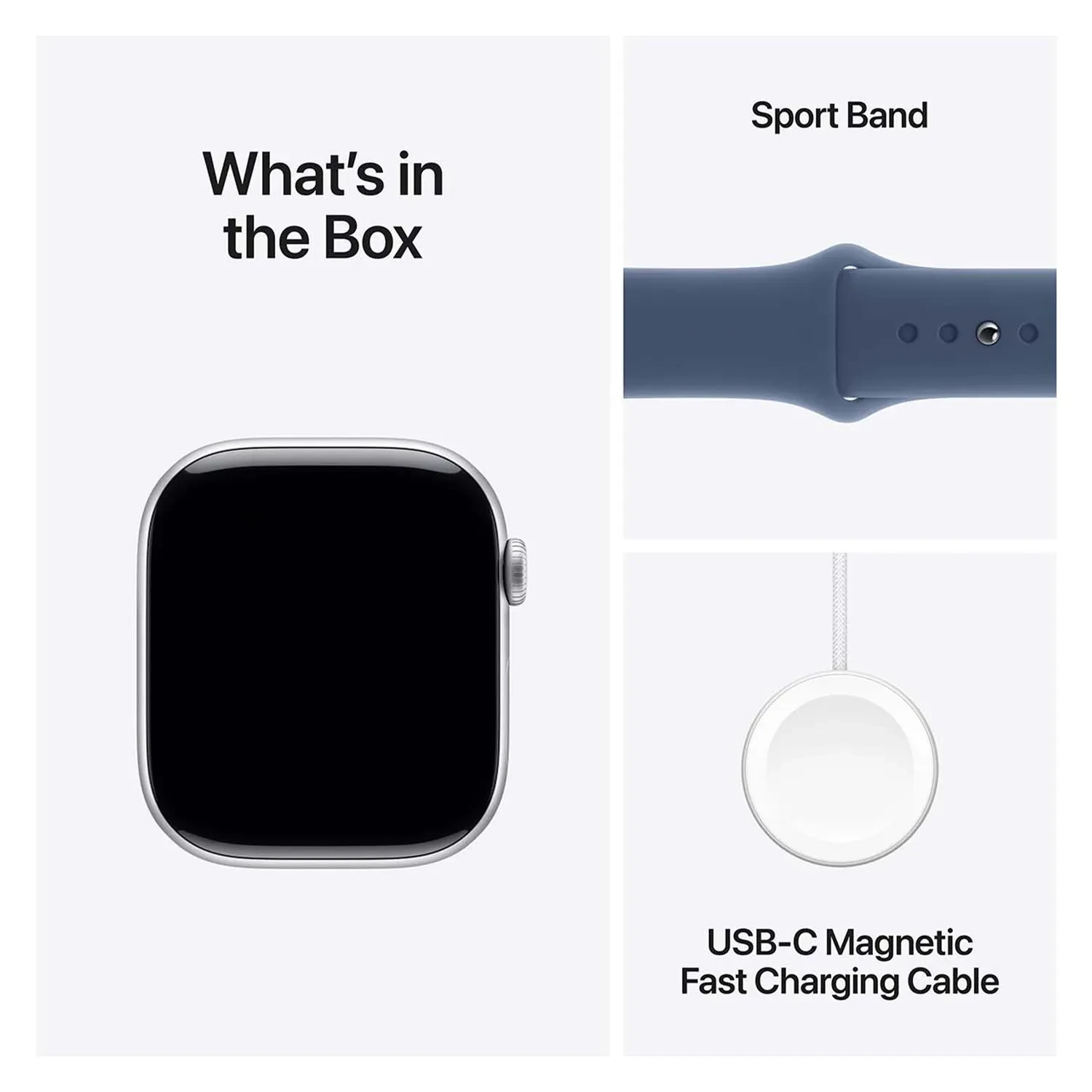 Apple Watch Series 10 GPS 46mm Silver Aluminium Sport Band M/L MWWM3