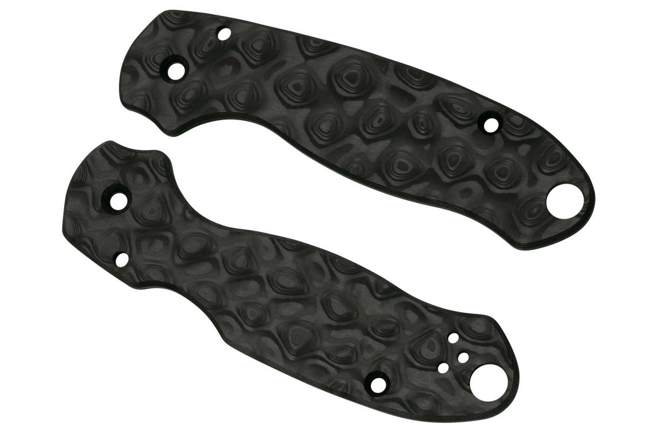 Flytanium Spyderco Para3 Scales, Raindrop Carbonfiber