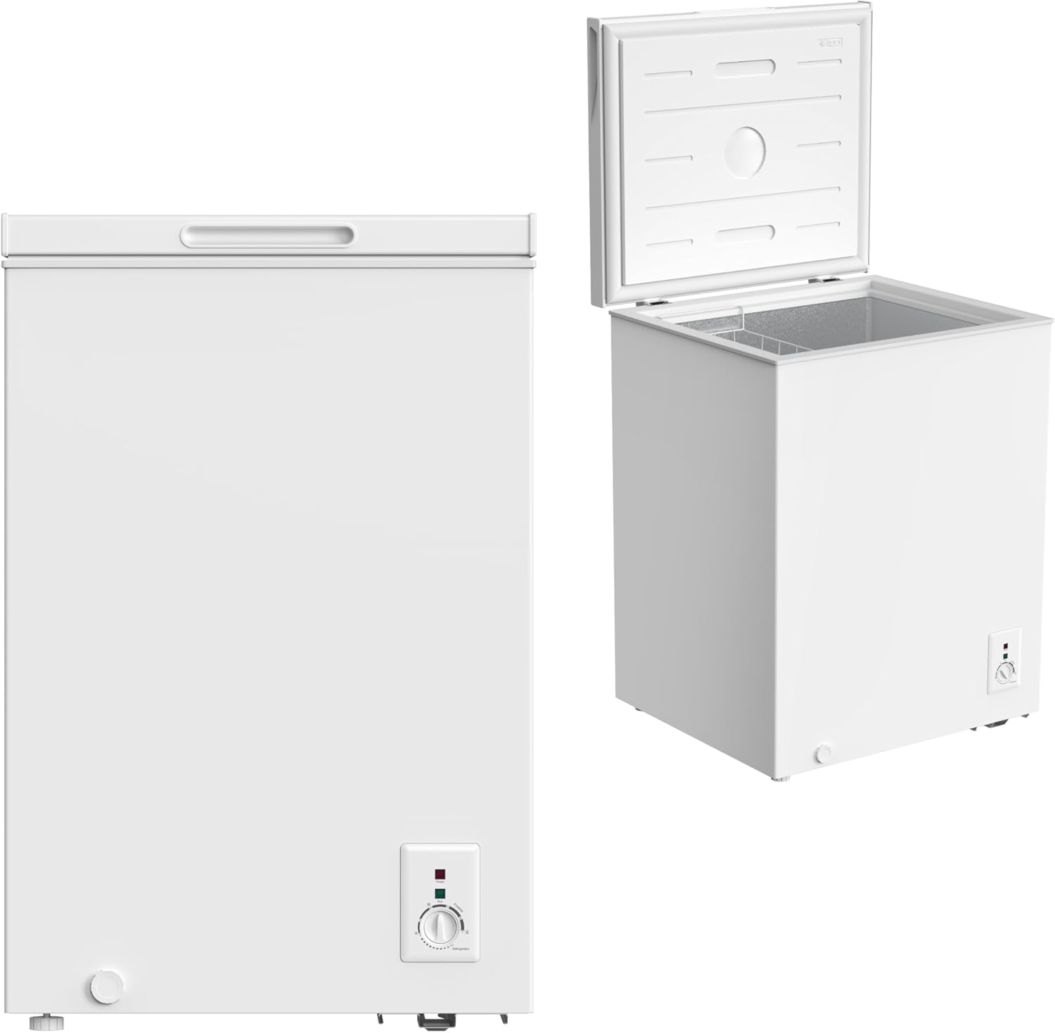 YUNA FROSTER 100 Gefriertruhe | DUAL Modus | mit Drahtkorb | Kühlen und Gefrieren | 4 Sterne Gefrierfach (weiß)