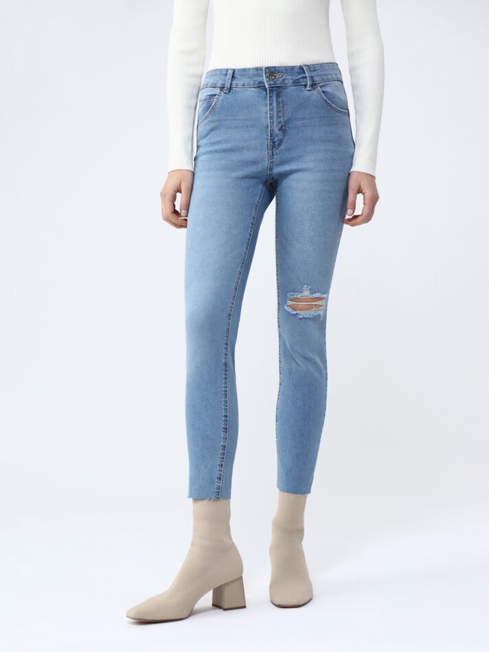 Calça jeans push-up - Índigo