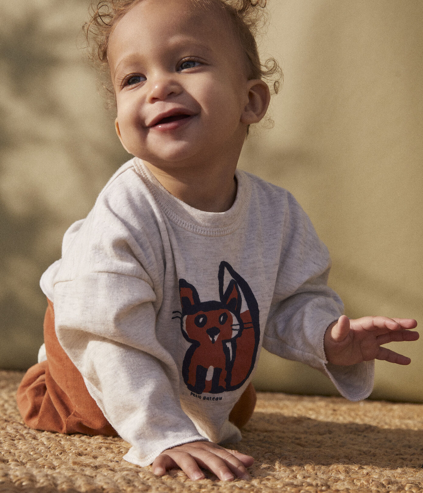 Tee-shirt manches longues bébé en tubique