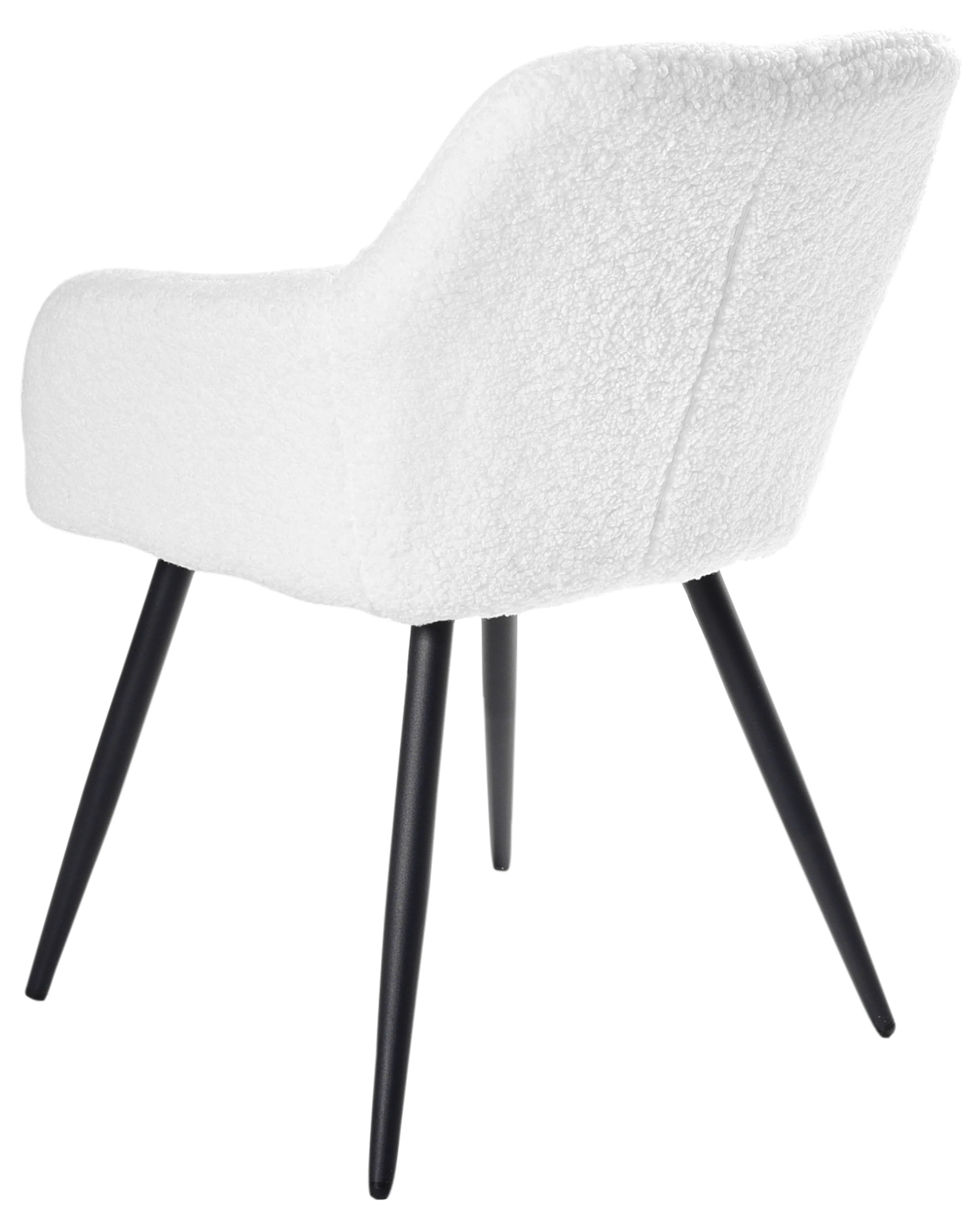 Set van 2 eetkamerstoelen CASMALIA Bouclé Gebroken wit
