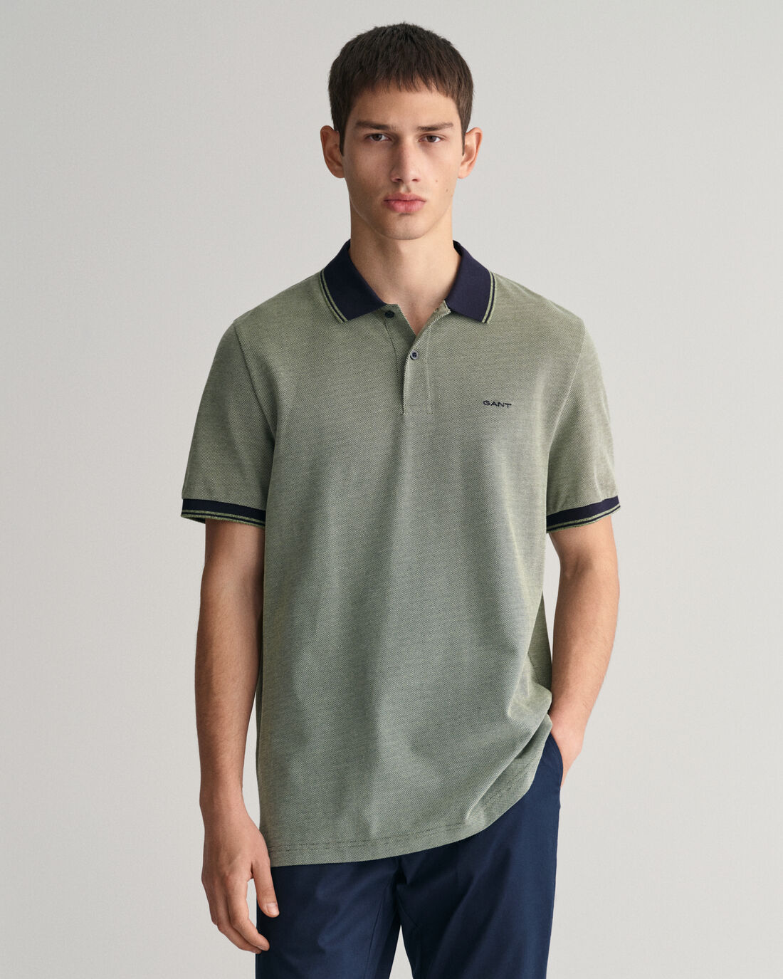 Oxford Piqué Polo Green