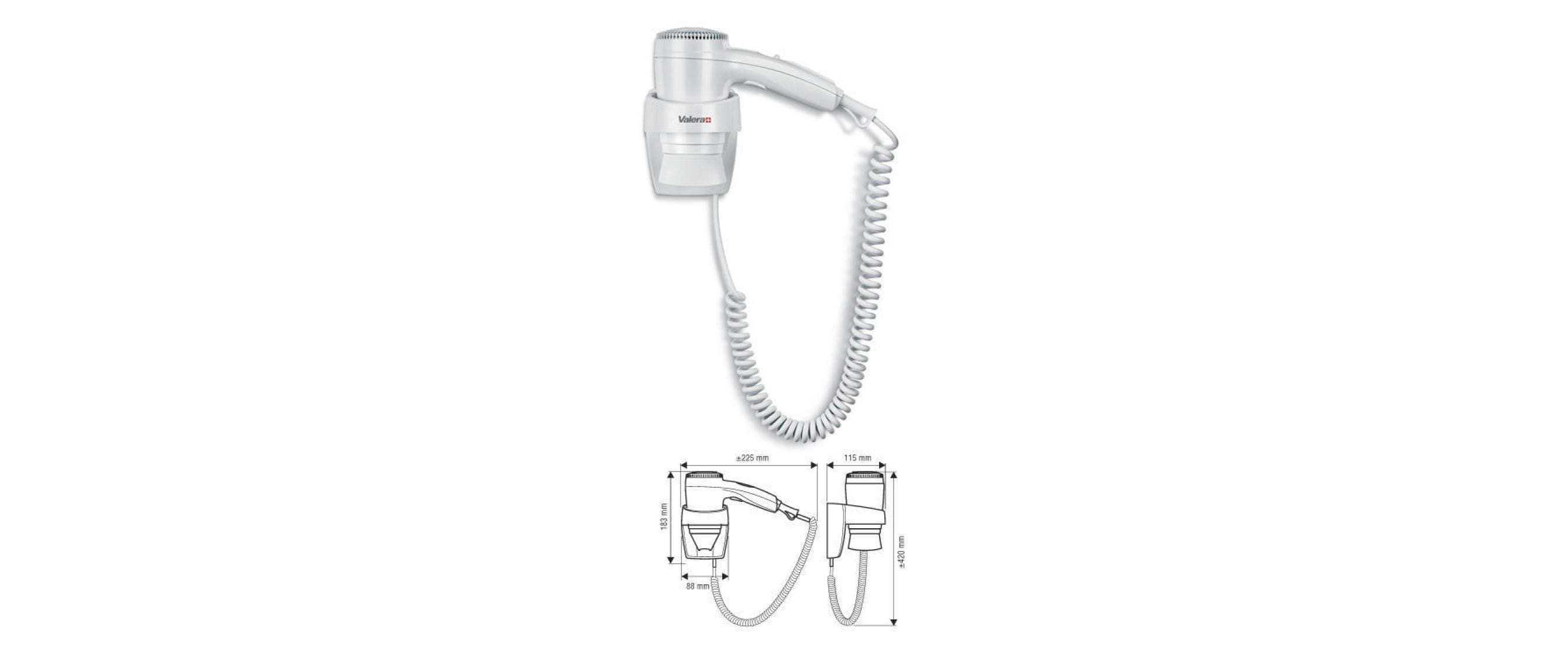Executive Super 1200Haartrockner mit Wandhalterung