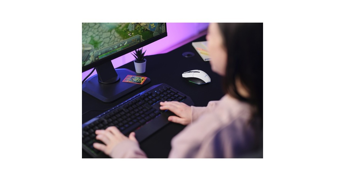 TrustGXT 110 Felox verlichte draadloze gaming muis  (Wit, RGB | 800 - 4800 dpi)