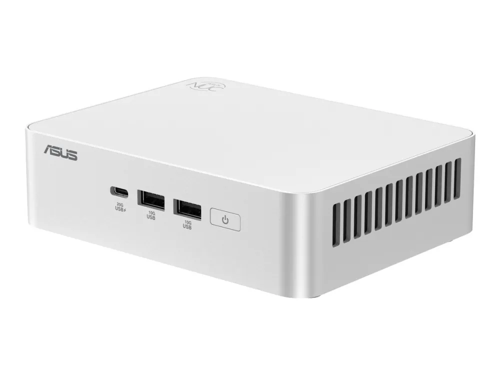ASUS NUC 15 Pro  RNUC15CRSU700002 - Barebone - mini PC 1 x Core Ultra 7 255H / op til 5.1 GHz - RAM 0 GB - Arc Graphics 140T - IEEE 802.11ax (Wi-Fi 6), IEEE 802.11be (Wi-Fi 7), Bluetooth 5.4, 2.5 Gigabit Ethernet, Gigabit Ethernet - sølv