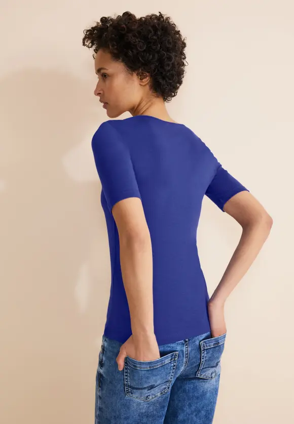 Basic Kurzarmshirt - intense royal blue