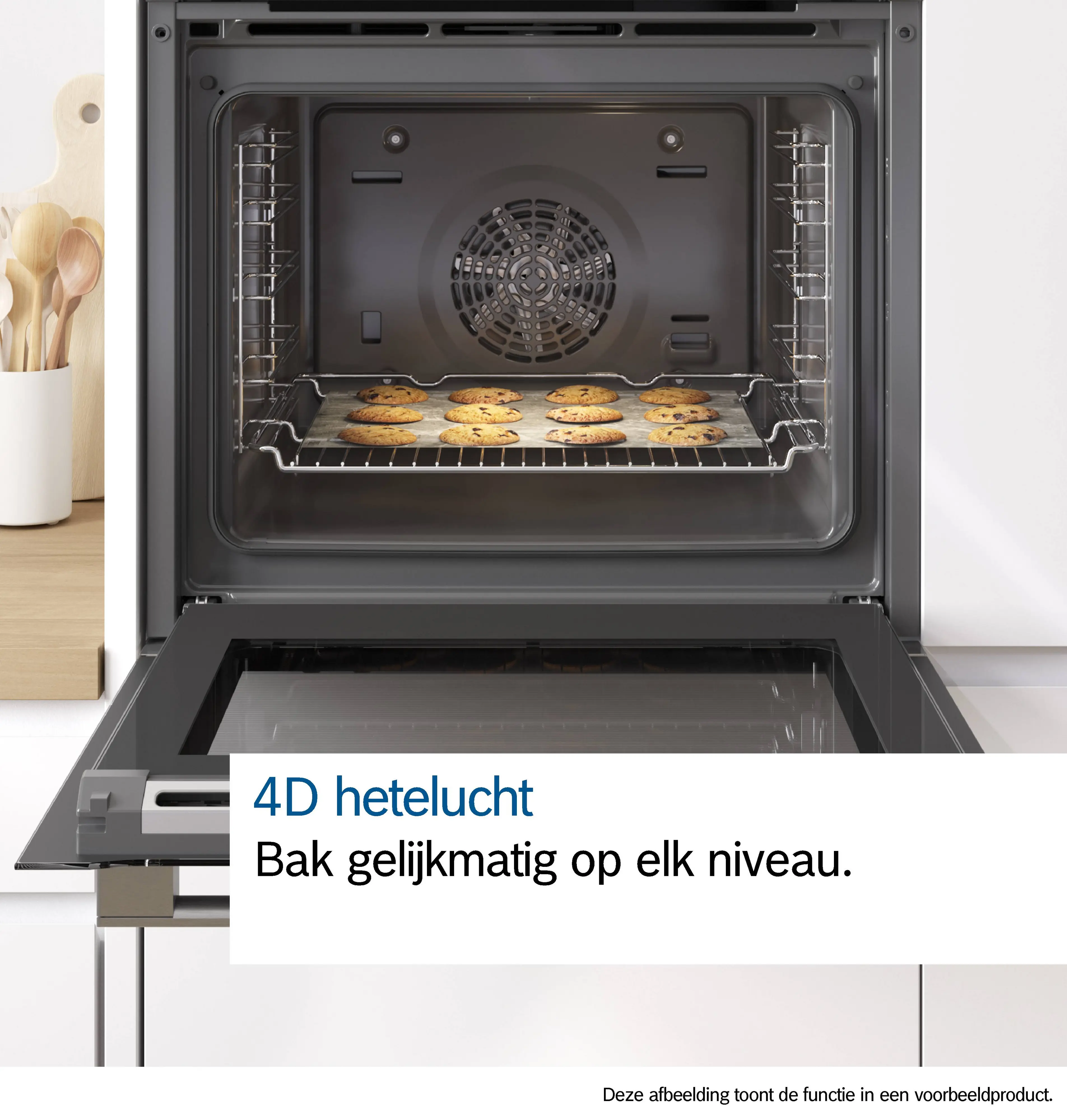 Serie 8 Bakoven met volwaardige stoom 60 x 60 cm Zwart