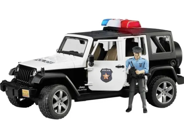 Bruder Jeep Wrangler Rubicon Police vehicle with police officer and accessories toy