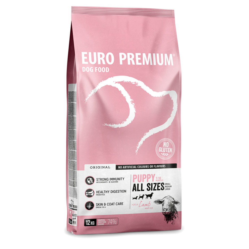 Euro-Premium Puppy Lam - Rijst12 kg