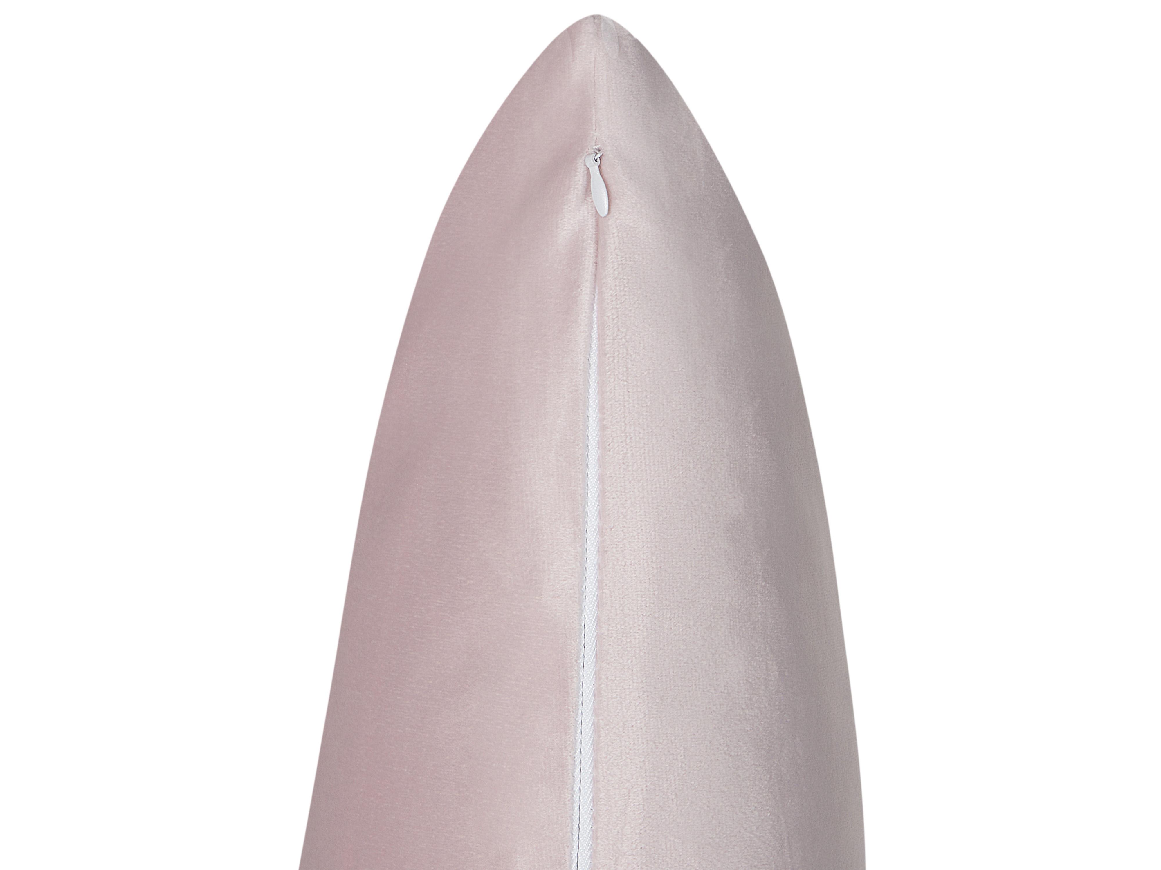 Set van 2 sierkussens IPOMEA Fluweel 45 x 45 cm Roze