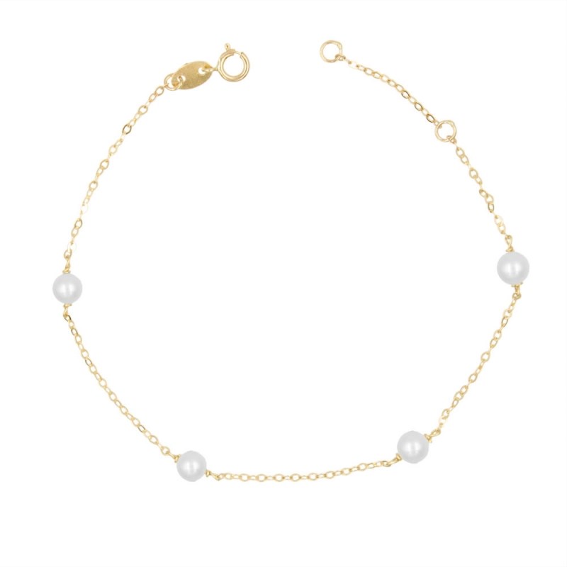 Bracelet Or et Perles - Femme