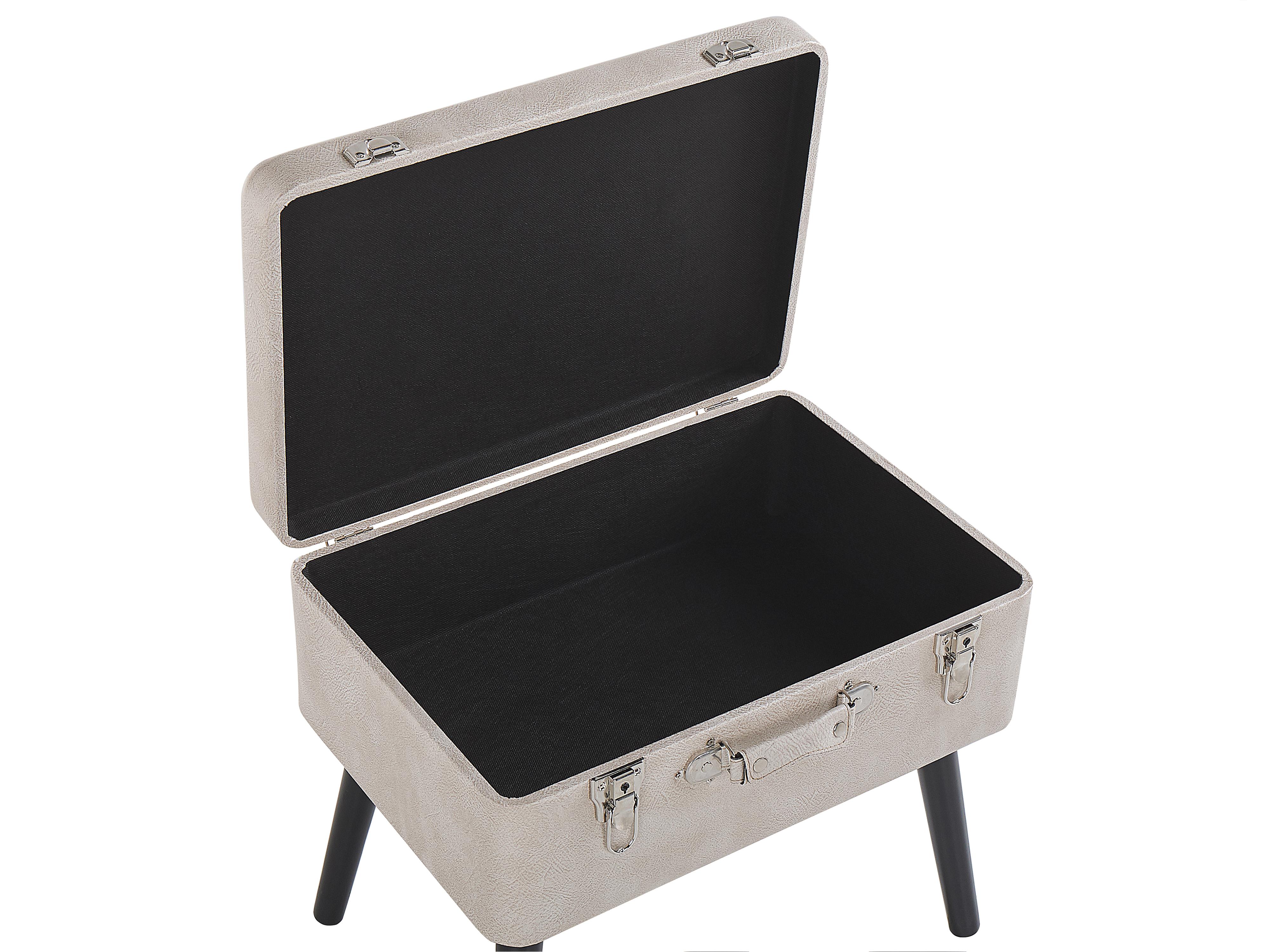Hocker met opbergruimte MALLARD Kunstleer Beige