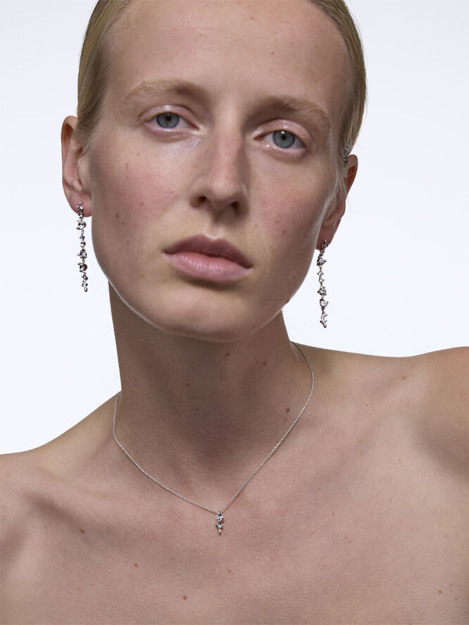 Maria Black Arctic Earring Large Silver Gold
