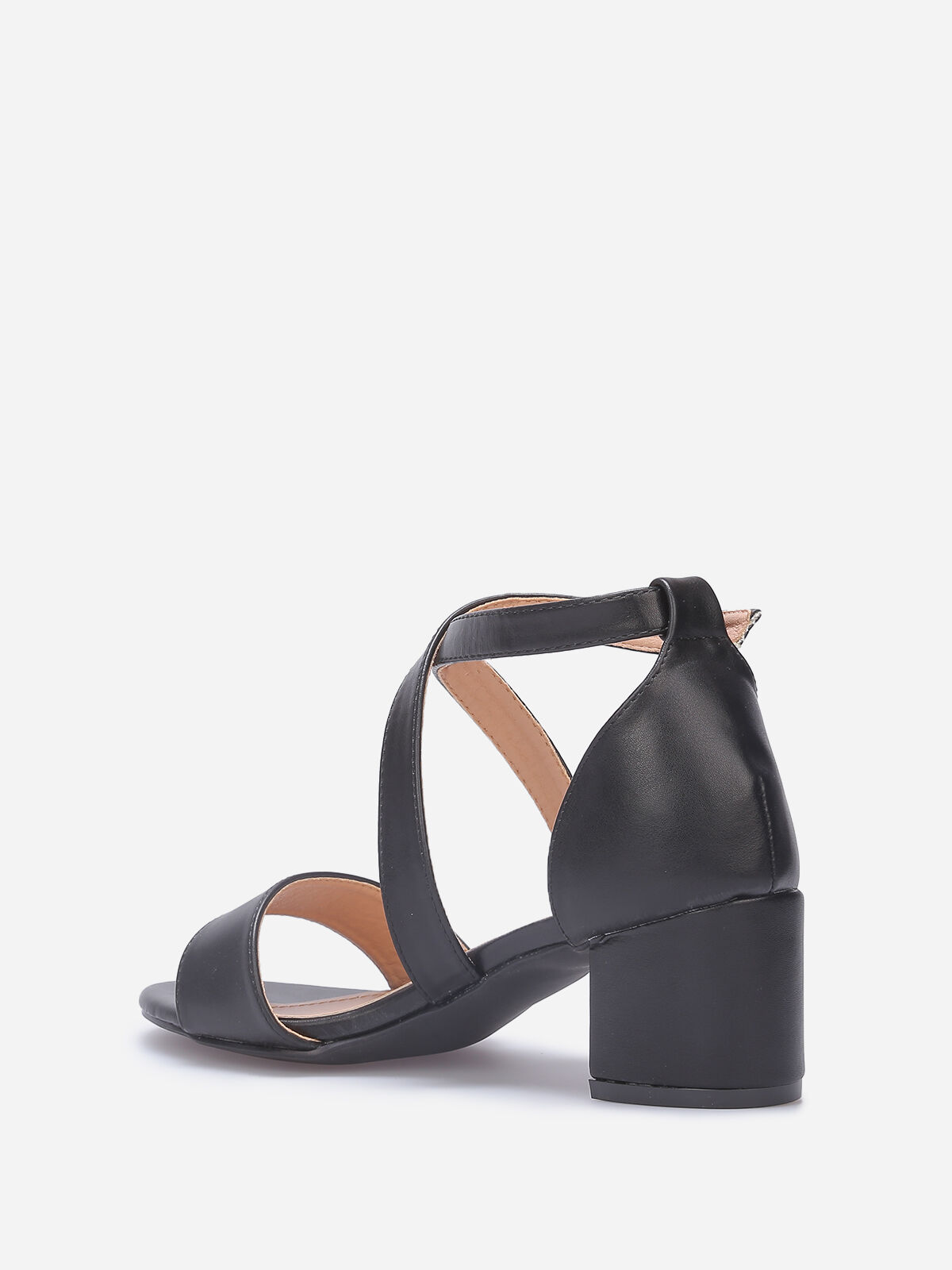 Sandales à brides croisées grandes tailles- Noir