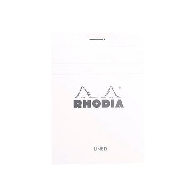 Rhodia - Bloc notes N°12 - A6 - 160 pages - petits carreaux - 80g - blanc