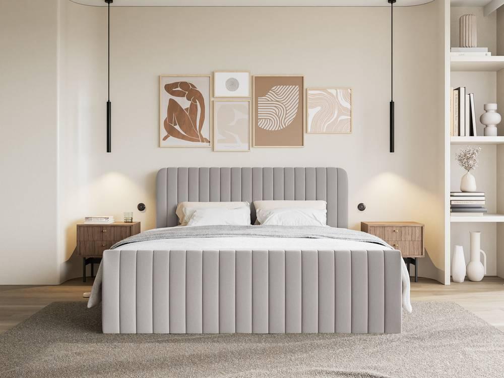 NADUVI Collection Boxspring Adrien chenille met opbergvak 180x200