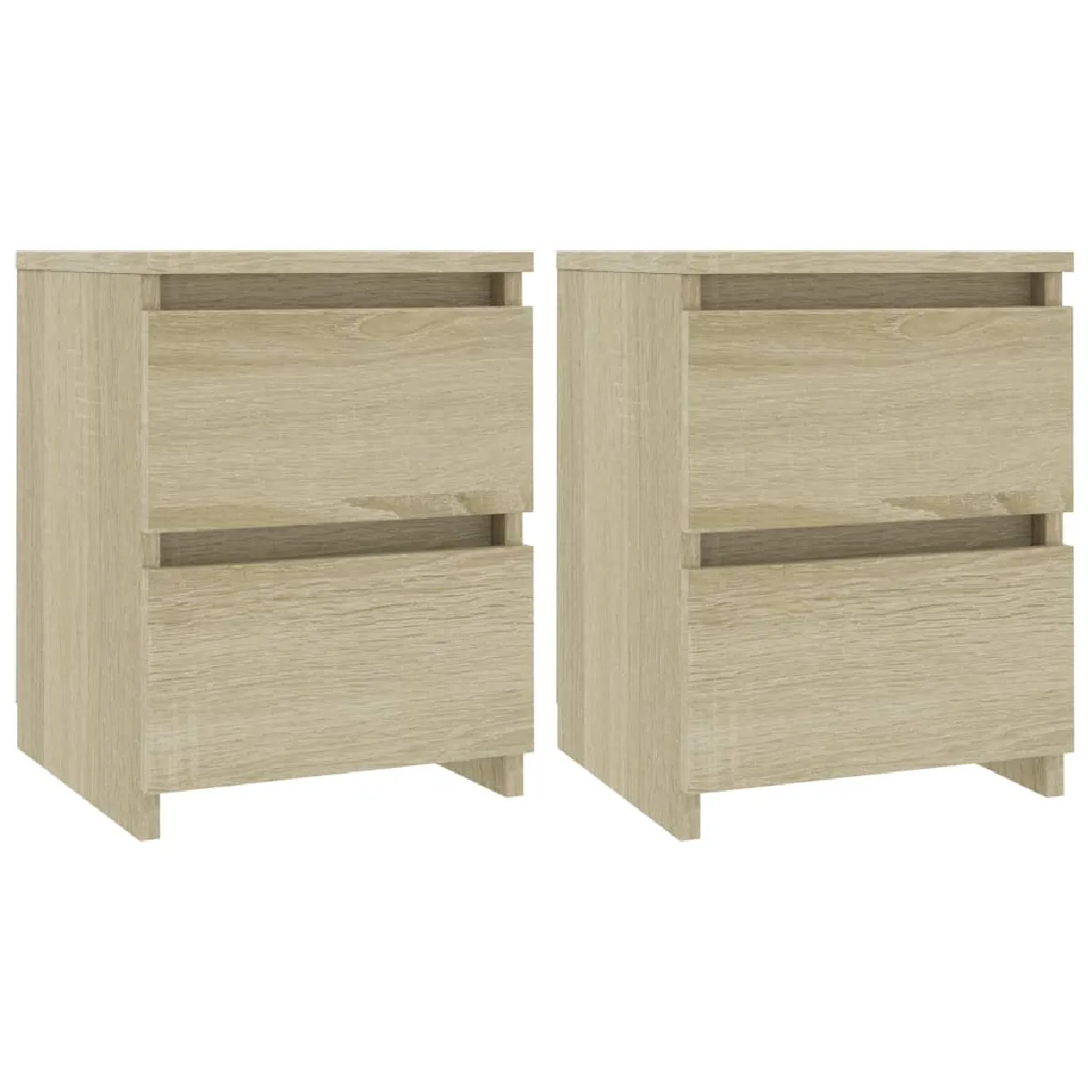 VidaXL Lot de 2 Tables de chevet - Chêne sonoma