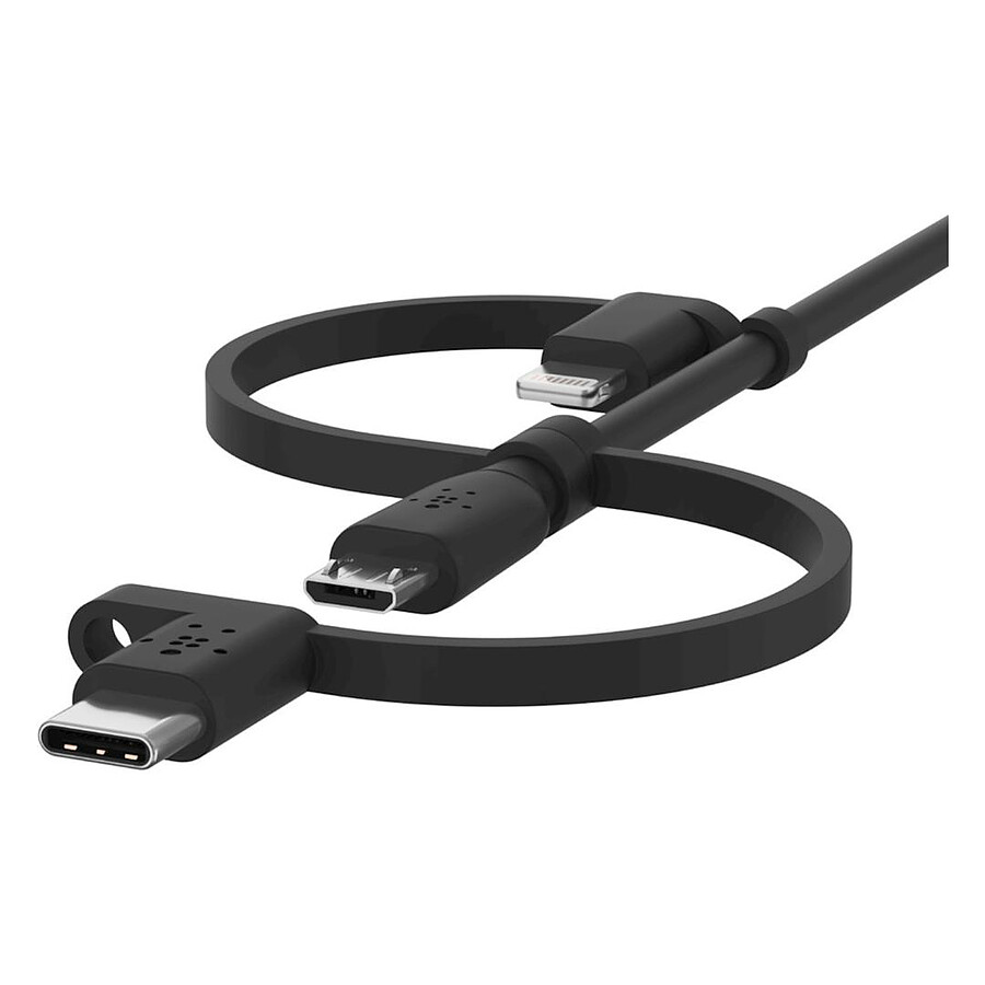 Belkin Câble USB-A vers USB-C, Lightning ou Micro-USB - 1m