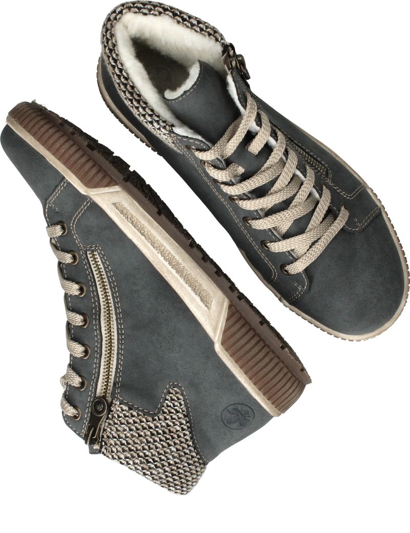 Rieker Veterboots Blauw Dames
