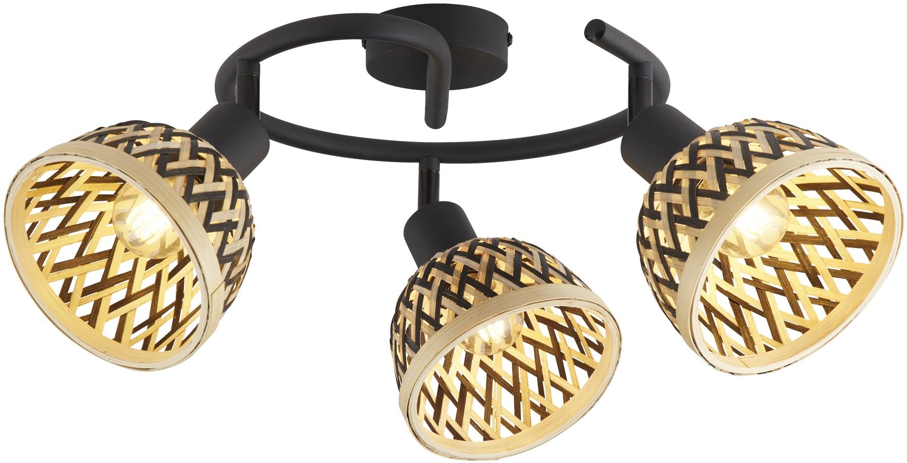 Plafondlamp 19931-3BK Lance ⌀46  x H17 cm