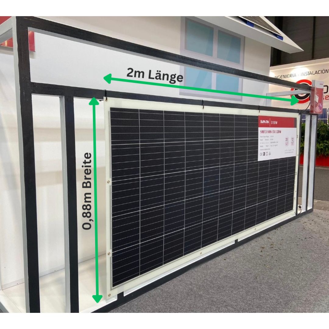 Ultraleicht Balkonkraftwerk1240W mit Speicher 4 leichte Solarmodule (nur 5kg) – Anker Solarbank 2 PRO – Steuerungseinheit mit WLAN integriert – anschlussfertig