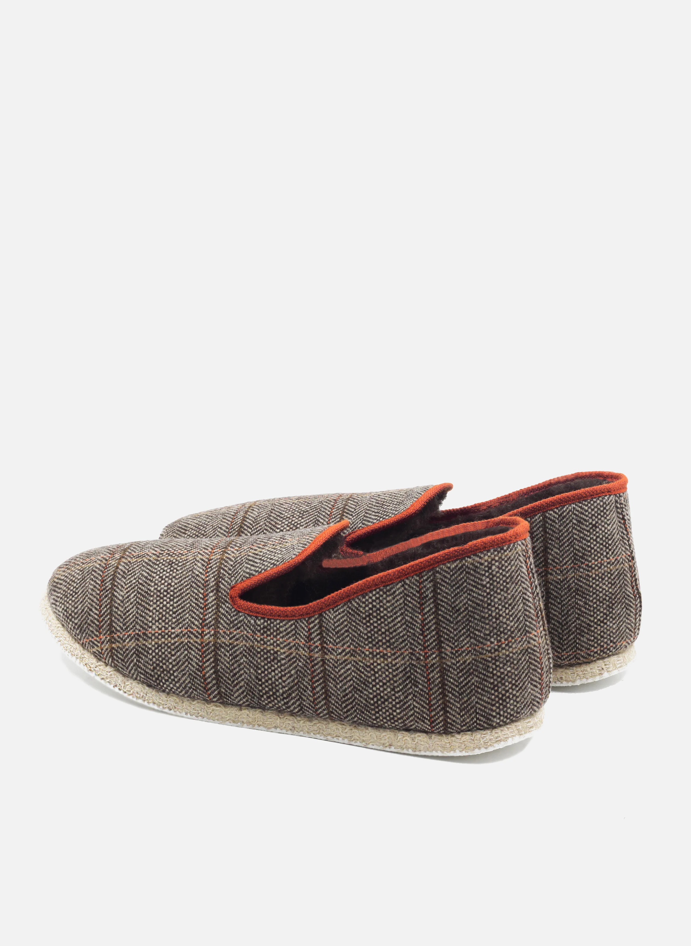 Charentaises tissu | Marron