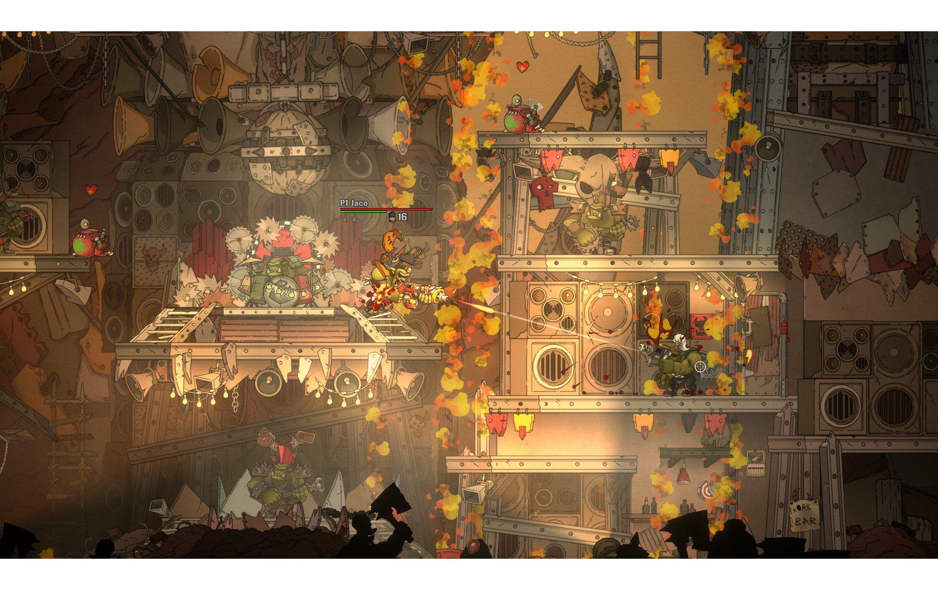 Warhammer 40.000: Shootas, Blood + Teef2D-Action-Abenteuer-Spiel für die PlayStation 4