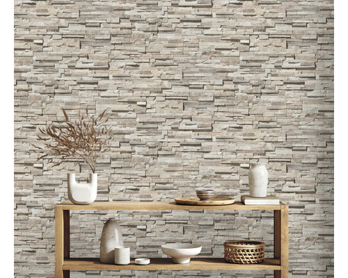 Vliesbehang 38816-1 Metropolitan Stories 3 steenlook beige