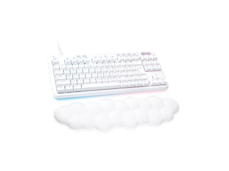 Logitech G G713 - Tastatur - tenkeyless - bagbelyst - USB - QWERTY - US International - tastkontakt: Tactile - hvid