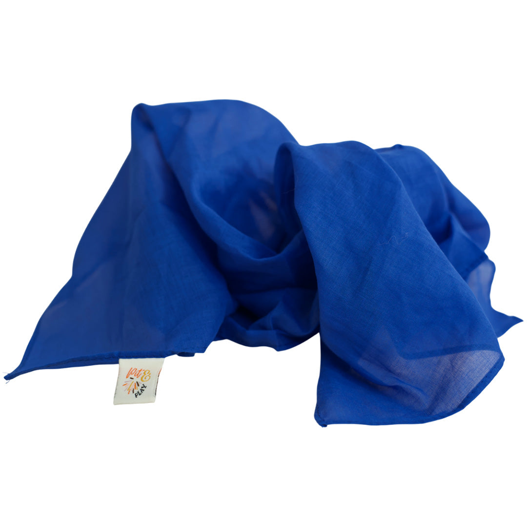 pit and play speeldoek regenboog - blauw - 75x75 cm