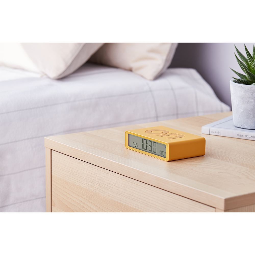 Flip Classic Digitaler Wecker Nachttisch Uhr mit LCD Display (LEX-LR157J9) - Gelb