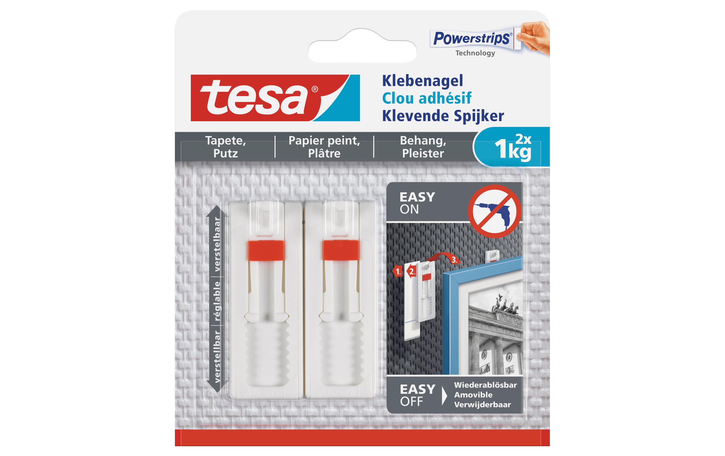 Klebenagel 1 kg für Tapeten + PutzVerstellbarer Klebenagel für Tapeten und Putz, 2 Stück