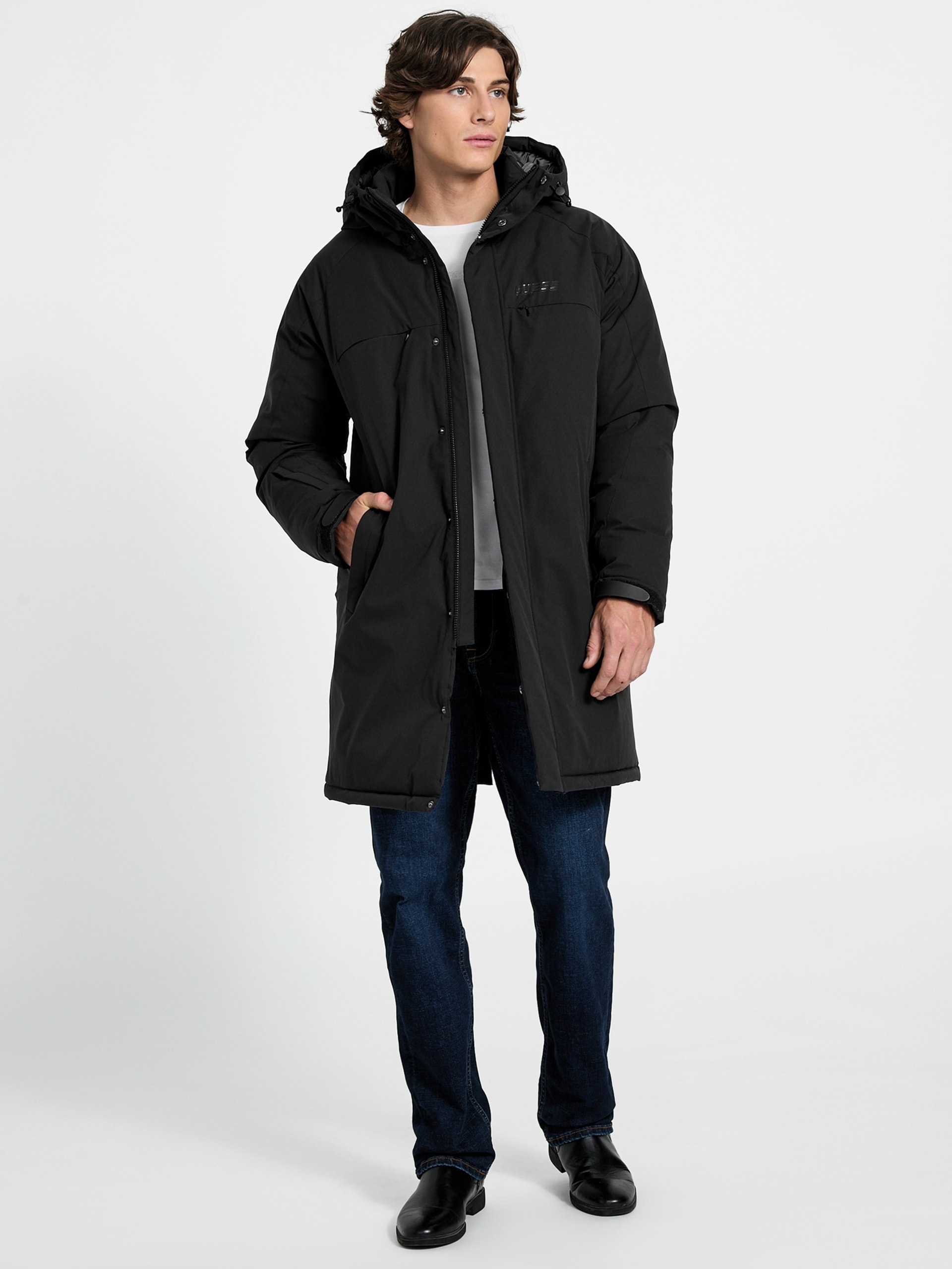 casaco acolchoado com logotipo