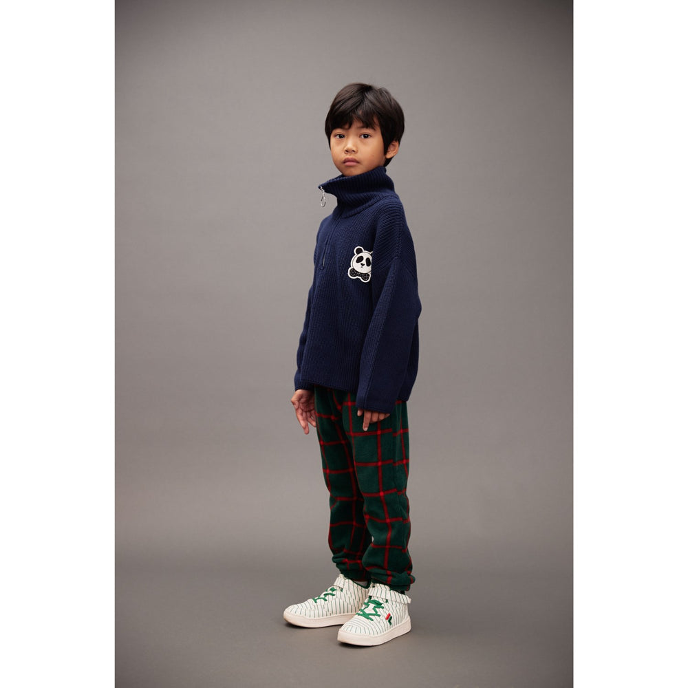 Køb Mini Rodini Green Plaid AOP Fleece Bukser