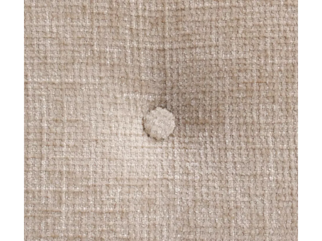 DHOME Tête de lit en laine naturelle avec Boutons 145x105cm avec pieds Lits 135/140 - Beig