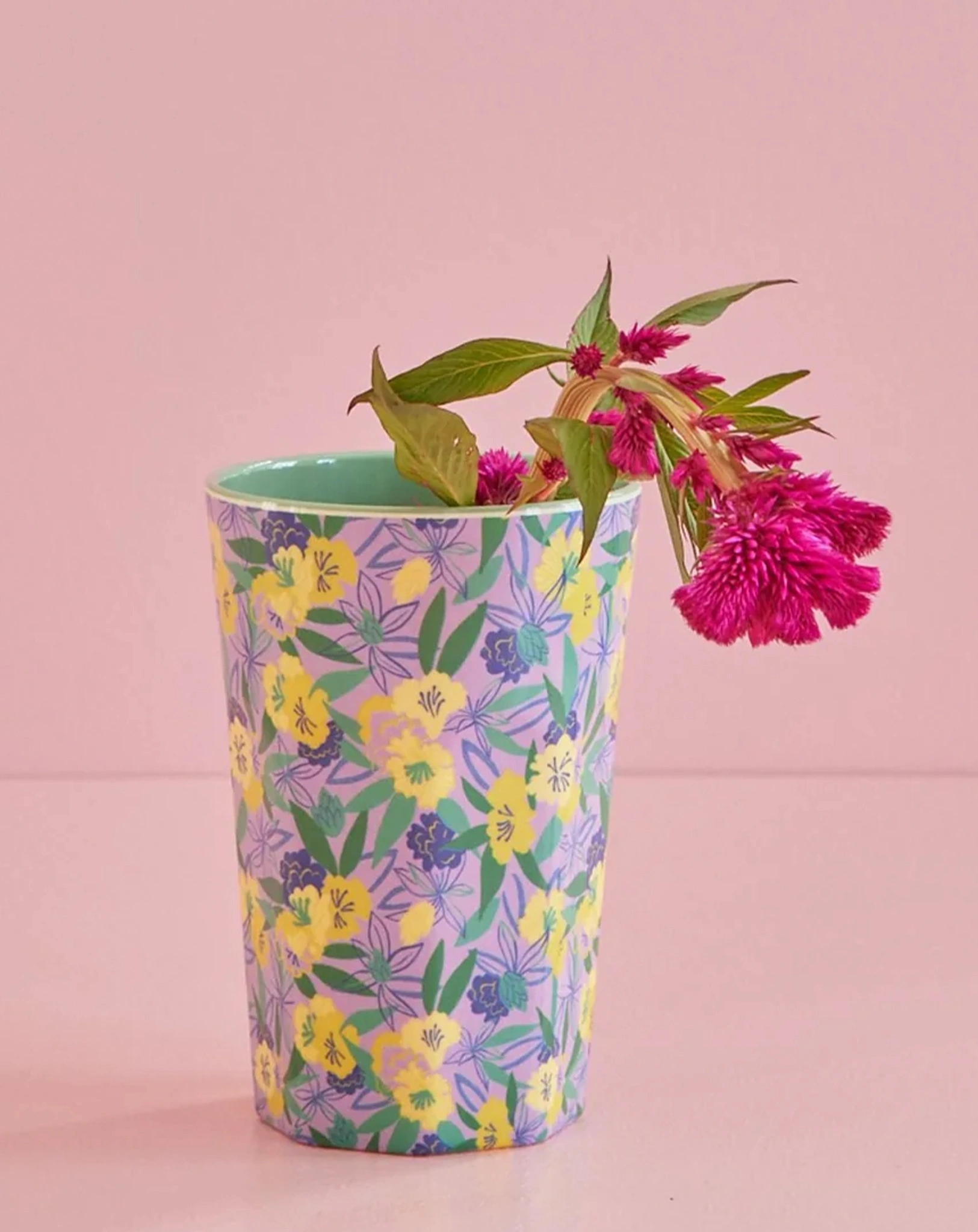 Melamin-Becher TALL - FANCY PANSY in bunt