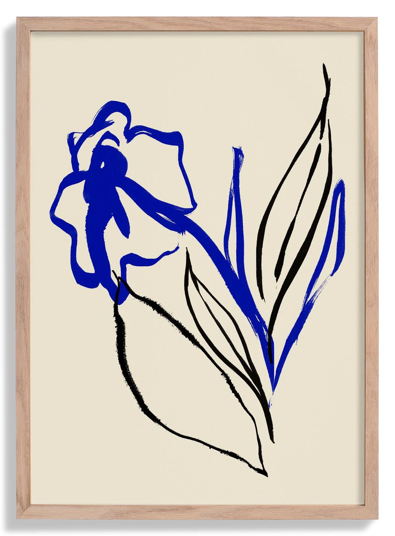 Blaue und schwarze Linien