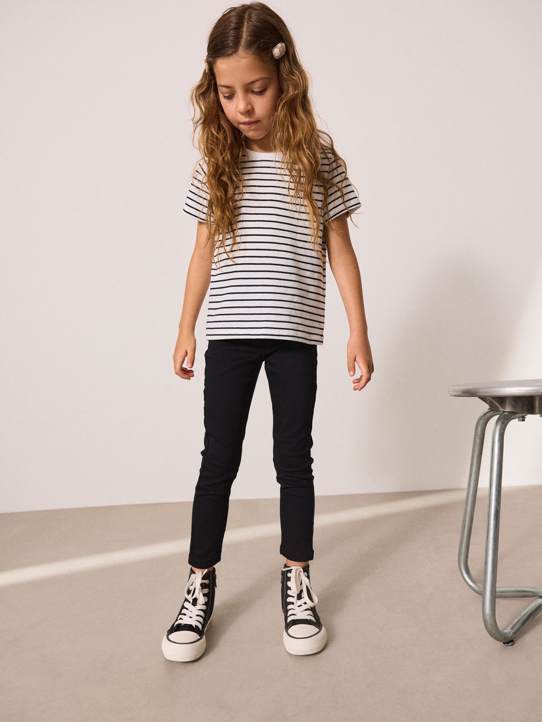 Zwart - Stretchleggings (3-16 jr)