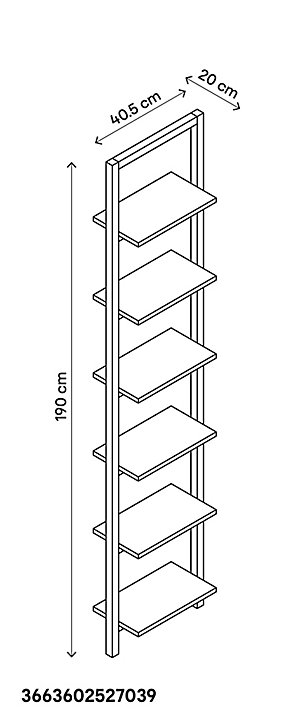 Colonne de salle de bains GoodHome Nantua faible profondeur L. 40 x H. 190 x P. 20 cm