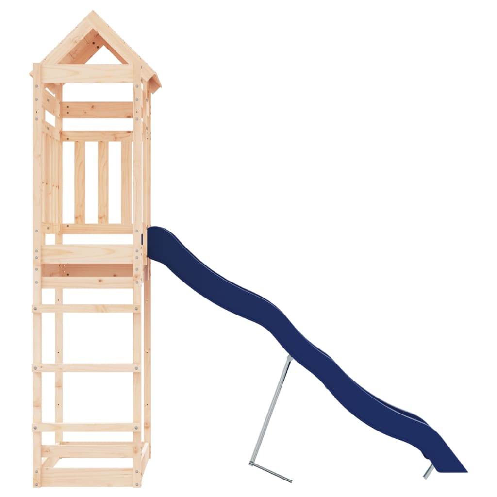 Aire de jeux d'extérieur balançoires toboggan portiques robuste jeux jardin 237 x 90 x 238 cm bois de pin massif