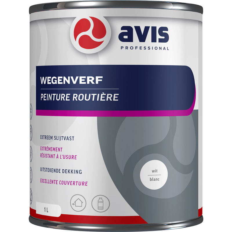 Avis wegenverf 1L wit