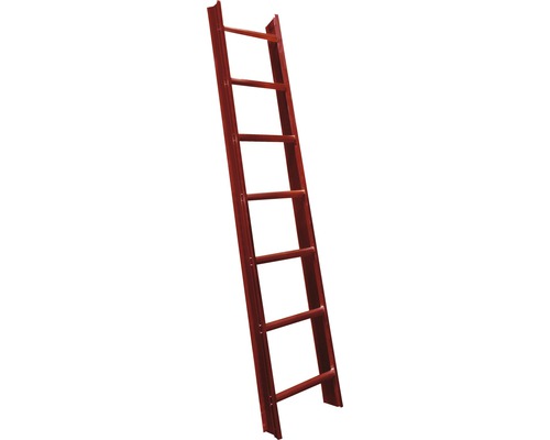 Dakladder, aluminium, oxiderood, 2000 mm, 7 sporten