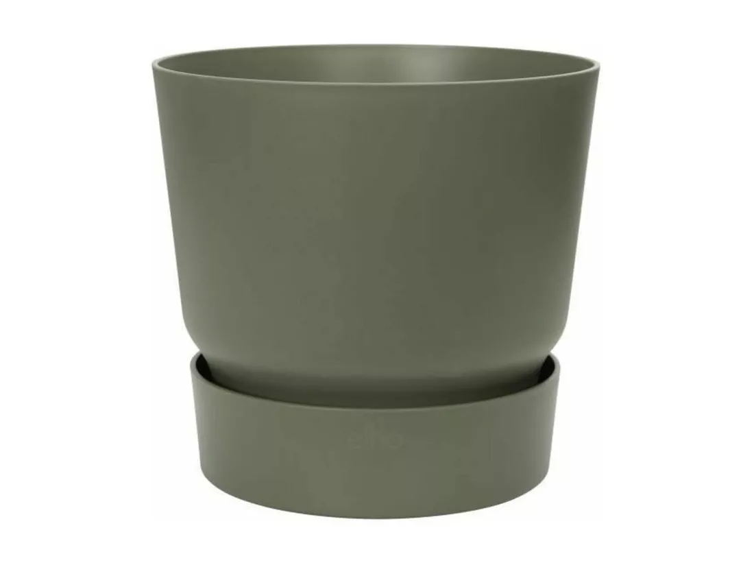 Pot de fleurs rond 30 - Extérieur Ø 29,5 x 27,8 cm - Vert feuille