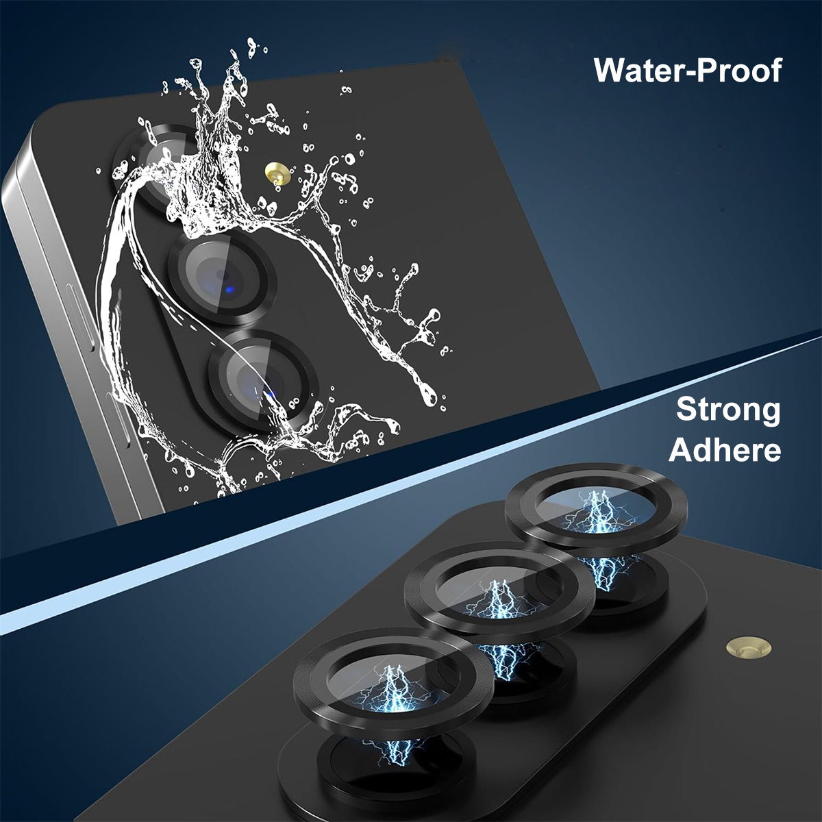 Samsung Galaxy Z Fold7 Kameraschutz Objektiv Ring Protector Abdeckung - Schwarz