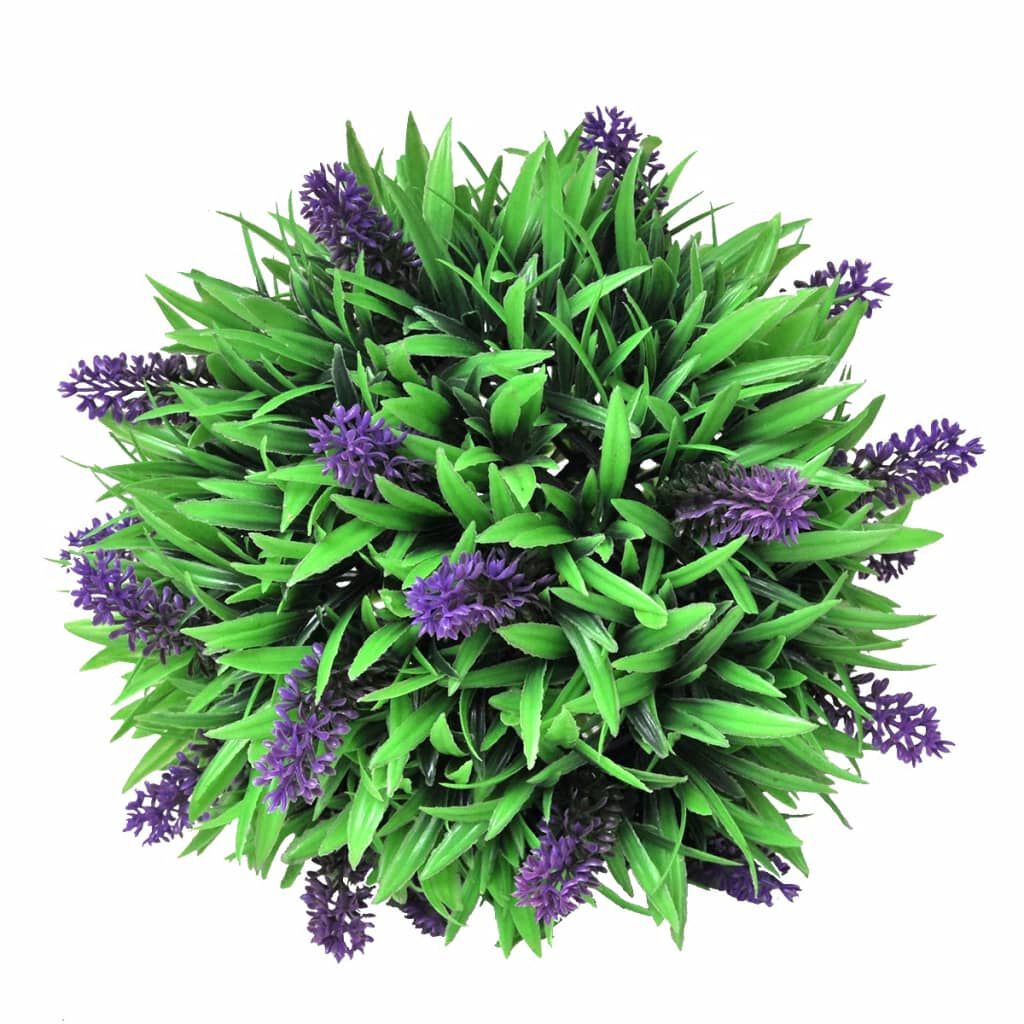 Kunstmatige buxus- en lavendelballen, 2 stuks, 28 cm