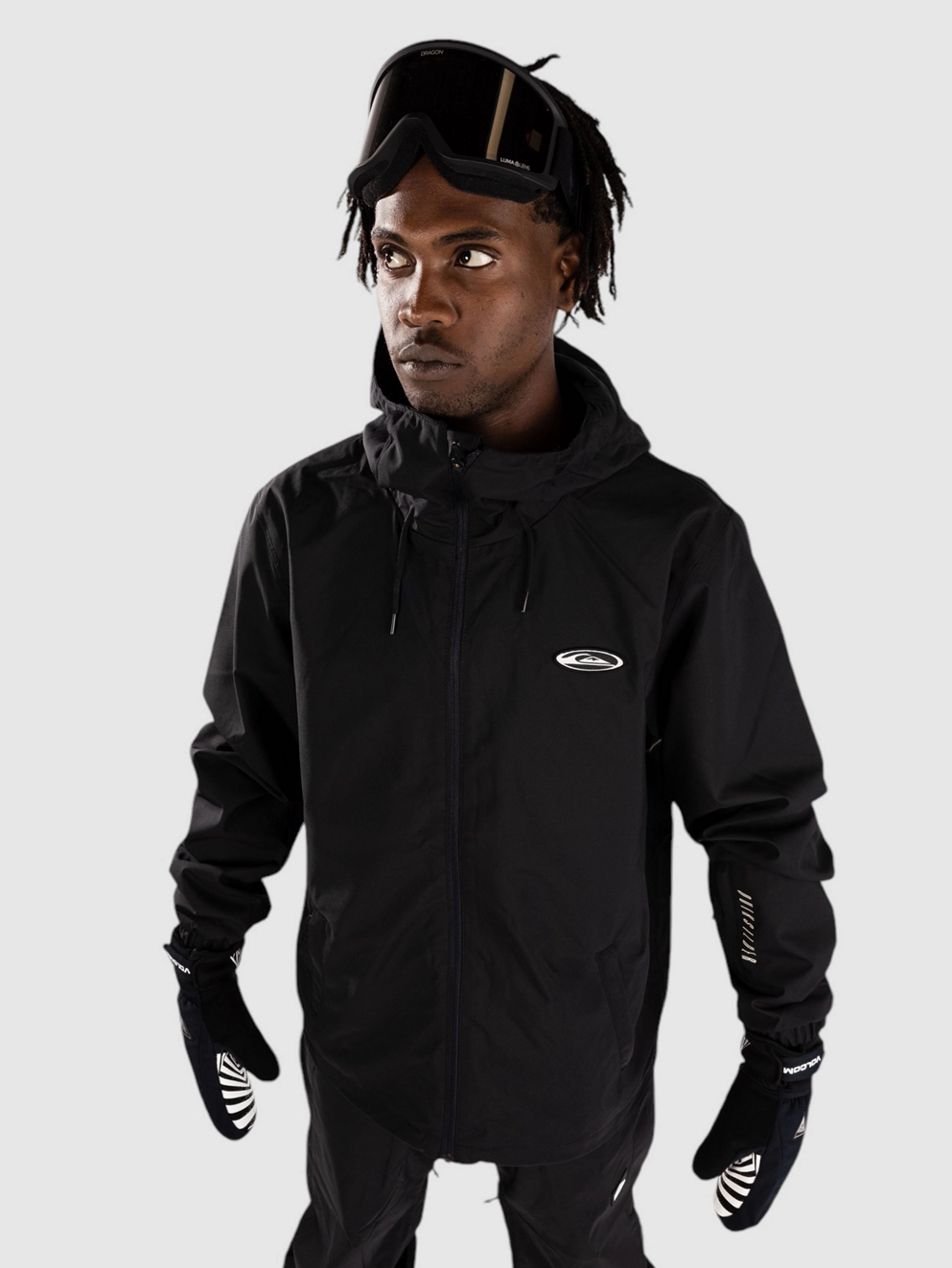 Quiksilver High In The Hood Jacket true black