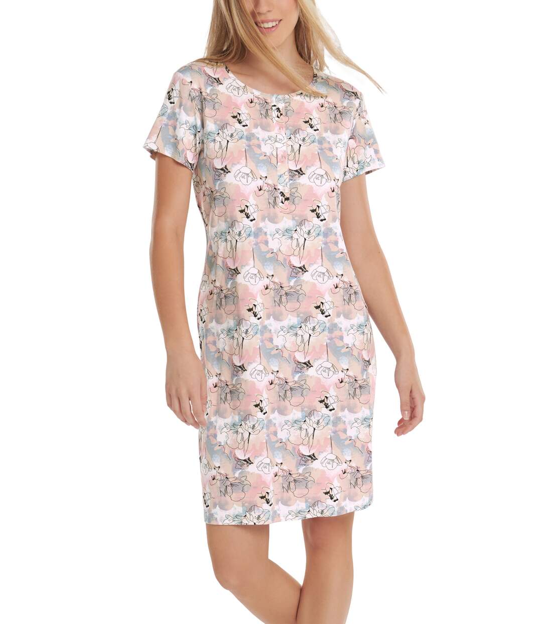 Chemise de nuit manches courtes Lilly Lisca